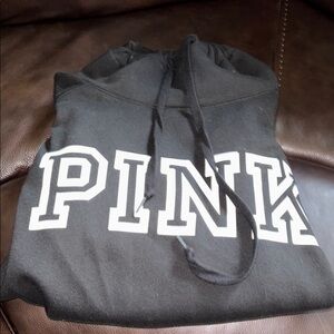 PINK Victoria's Secret Black Sweatshirt with White Logo